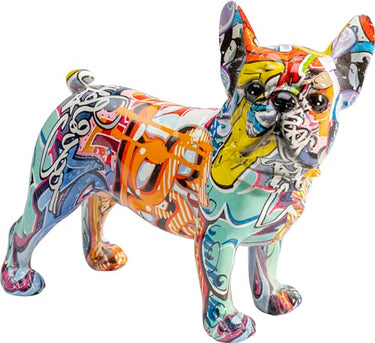 Kare Design Deko Figur Grafitti Dog, Mehrfarbig, Deko Objekt, Hunde Motiv, handgearbeitet, Unikat, 22x24x12 cm (H/B/T) im Sale